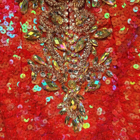 Precious Formals O10572 Size 2 Coral Prom Dress/Evening Gown - Picture 5 of 8